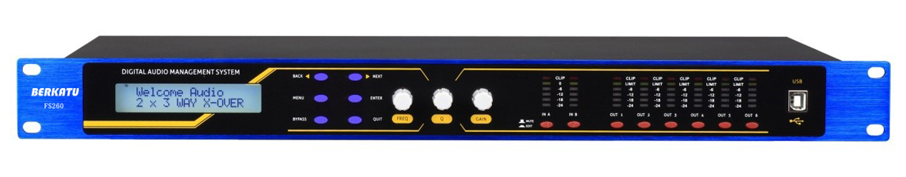 BERKATU柏卡圖2進6出數字音頻處理器FS260 BERKATU柏卡圖2進6出數字音頻處理器FS260